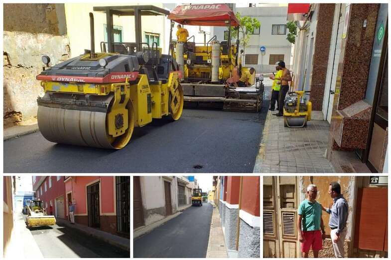 Trabajos de asfaltado en las calles de Congreso y Lagunetas (Foto TA)